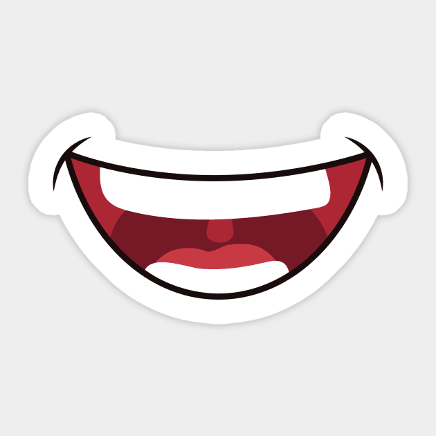 Big Smile Face Mask Sticker by Ken Adams Store